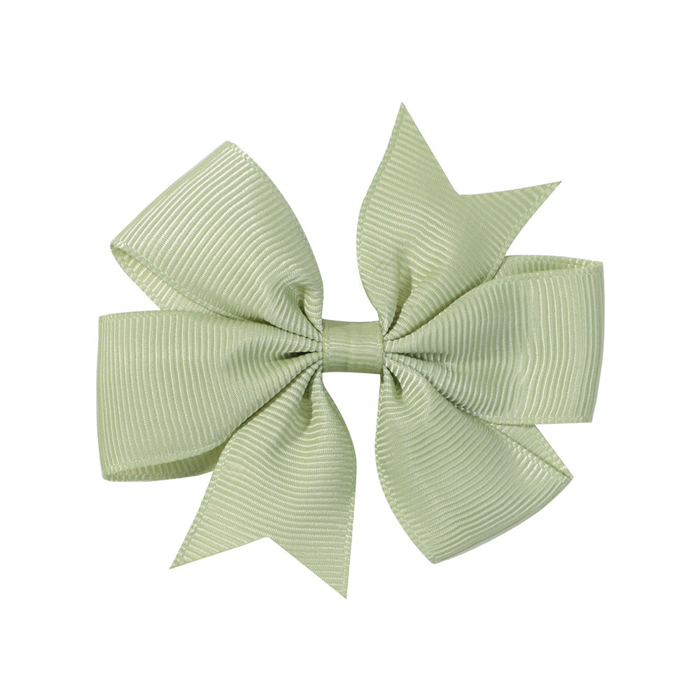 Wholesale 10pcs DIY Handmade Baby Dovetail V Ribbed Ribbon Bow Hairpin